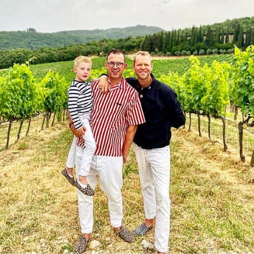 Family in a vineyard