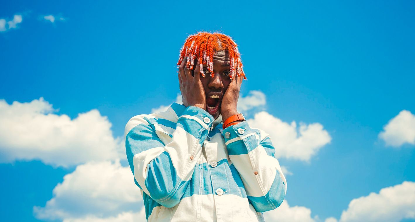 lil yachty putting his hands on his face