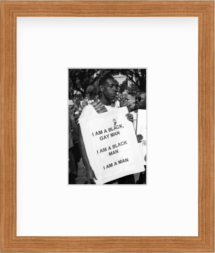 “I Am A Man”, Photo of Derek Charles Livingston by Rod Terry, Million Man March on Washington, 1995