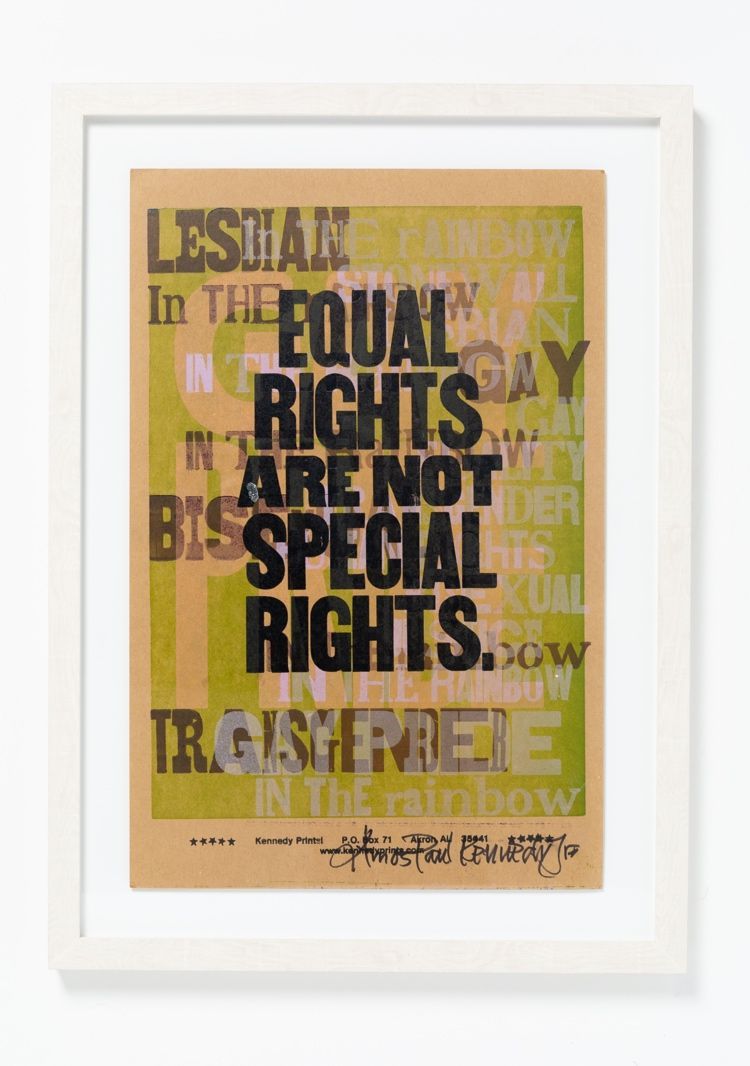 Original letterpress art printed for Pride, signed by artist Amos Paul Kennedy, Jr.